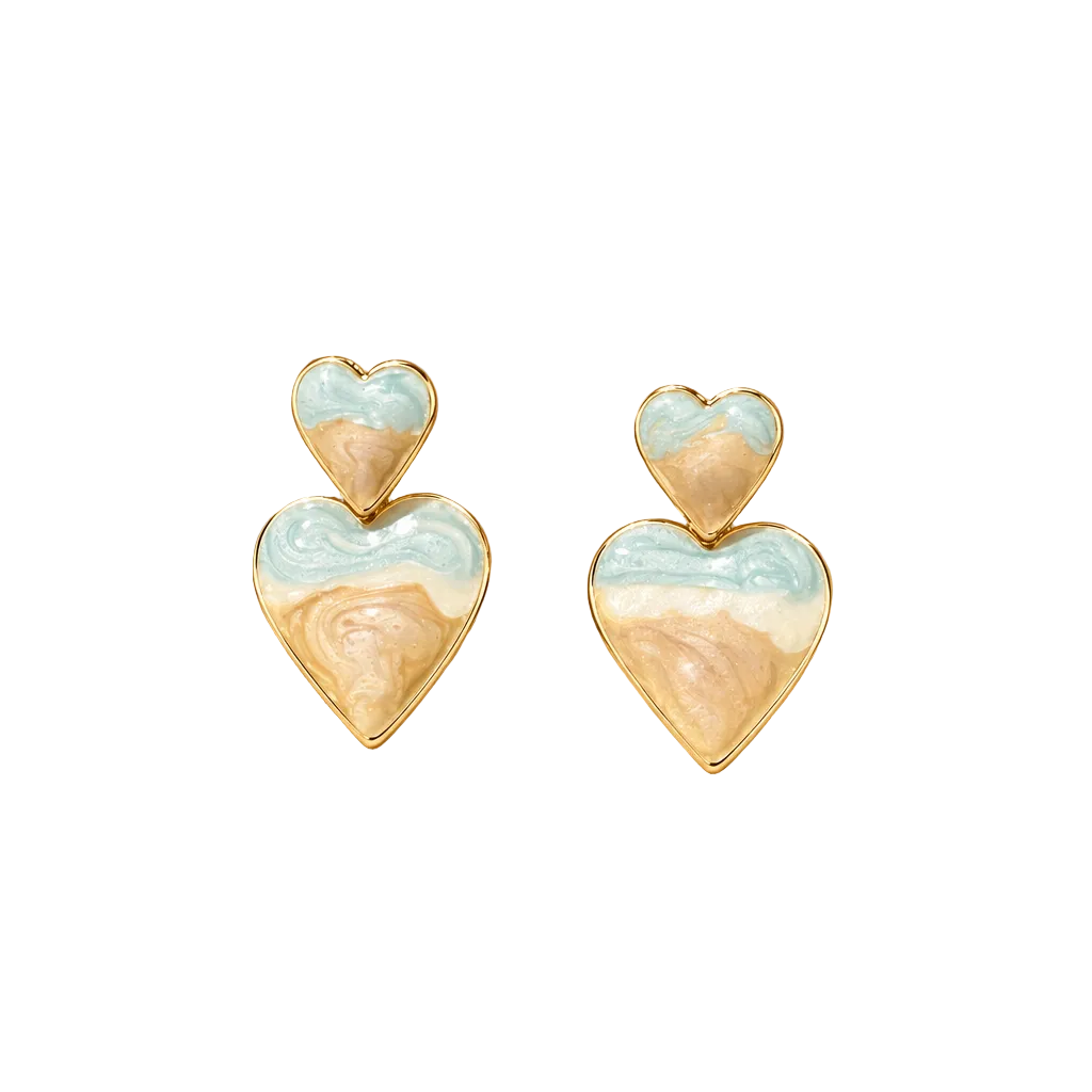 Summer Beach Heart Earring