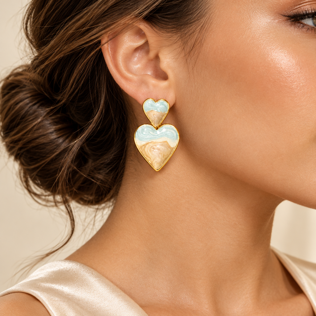 Summer Beach Heart Earring
