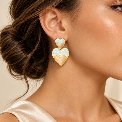 Summer Beach Heart Earring