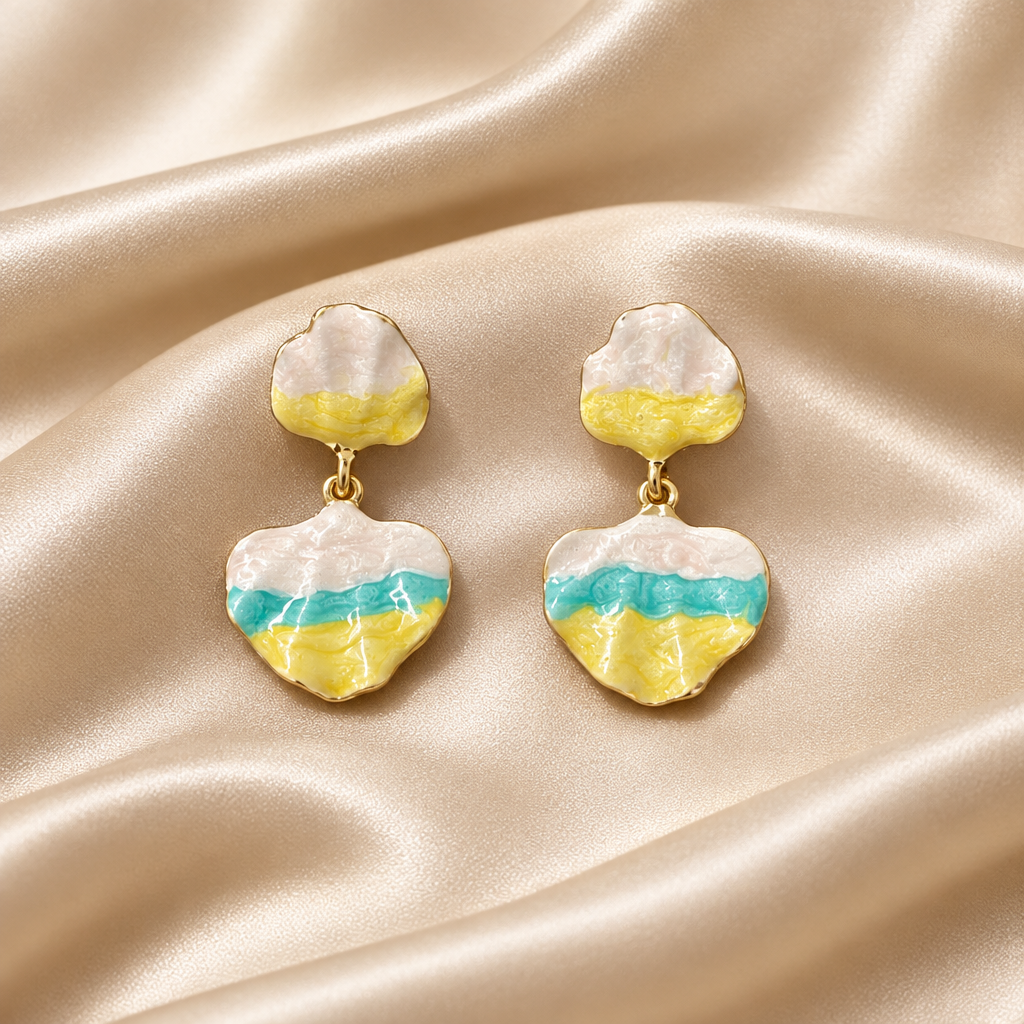 Summer Mango Shell Earring 