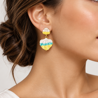 Summer Mango Shell Earring
