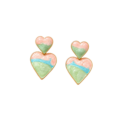 Summer Pastel Heart Earring