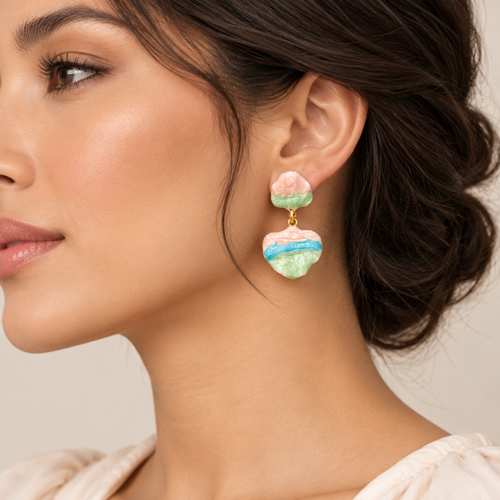 Summer Pastel Shell Earring