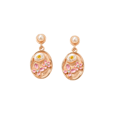 Vintage Drop Peach Earring