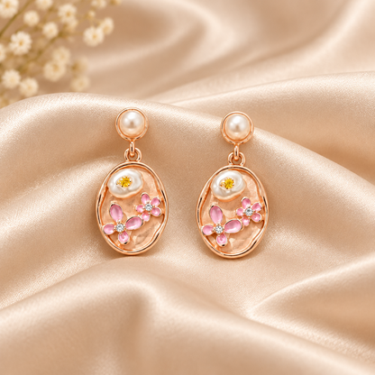Vintage Drop Peach Earring